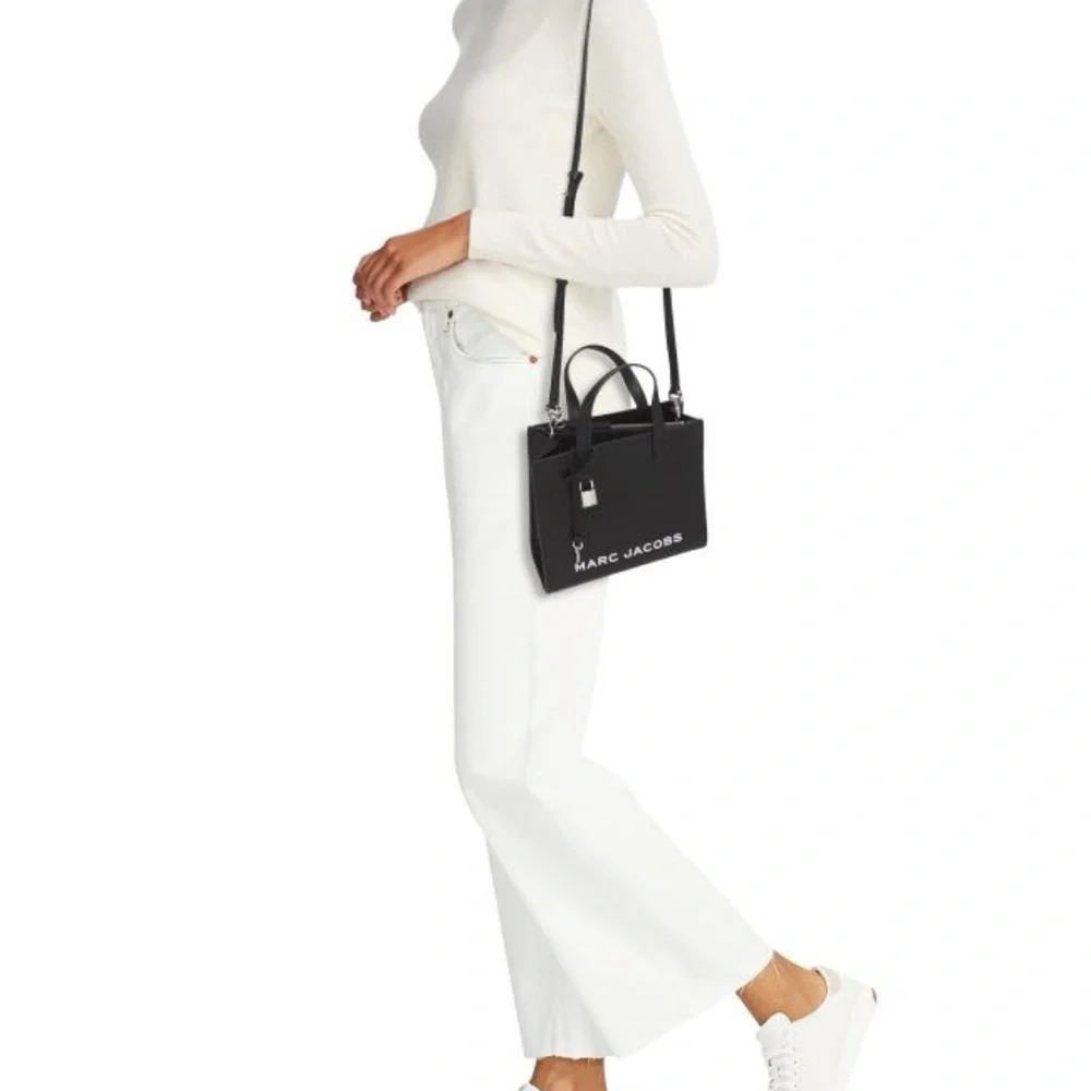 Marc Jacobs Black Square Top-Handle Tote with Shoulder Strap - Picture 2 of 6